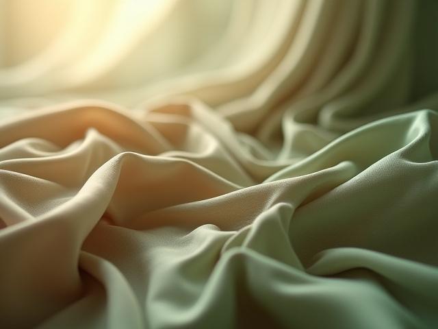 Elegant fabric draping with soft light, showcasing texture